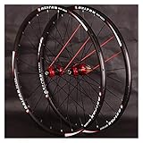 ZFF Exzentrischer Ring 700C Rennrad Laufradsatz Carbon Tube Nabe Scheibenbremse Zentralverriegelung Durch Die Achse 8 9 10 11 Fach 24 Löcher (Color : Red)