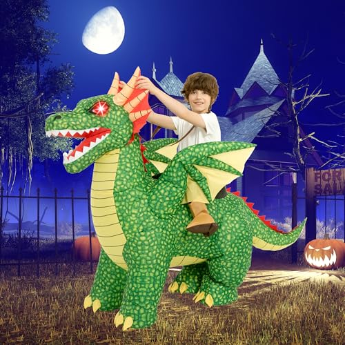 Disfraz inflable de dragón para niños Halloween miniatura 2