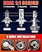 EASIREACH H4 LED Bulbs, Super Bright 30000LM 6500K Cool White H4 led Light Bulbs, Plug and Play with Fan, High and Low Beam, Canbus Error Free, LED Fog Light Bulbs,Pack of 2
