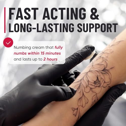 Painless Tattoo Numbing Balm Maximum Strength - Skin Relief Solution for Piercing, Tattoos, Waxing, Microneedling - Best Formula for Tattoos Extra Strength - 1 oz (30 ml)