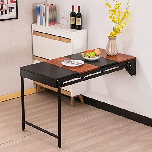 Wall Mounted Desk,Folding Kitchen Murphy Table, Special Design Multi-Function Work Table, Floating Shelves,Laundry Folding Table ,Convertible Shelf Dining, Space Saving Wooden Computer Desk ( Color :