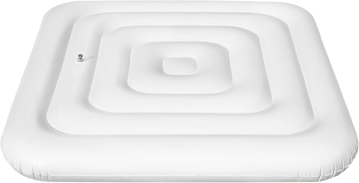 Inflatable Hot Tub Cover 57 in Round Hot Tub Enclosure with Valve Windproof Snow-Proof Insulated Spa Covers Square