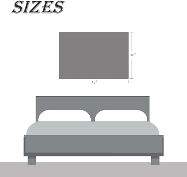 TAR TAR STUDIO Abstract Canvas Wall Art Pictures: Gray and Blue Painting Modern Artworks for Living Room (45''W x 30''H, Multiple Sizes)