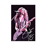 TONFON Poster sur toile Shaki Colombian Singer Autographe Dcoration de chambre  coucher Paysage sportif Dcoration de bureau Cadeau sans cadre 30 x 45 cm