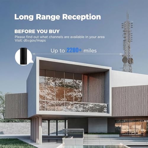Digital TV Antenna Indoor Outdoor,2200+ Miles Long Range HD Antenna for Smart TV and All Older TV's for Local Channels,Supports 4K 1080P with Amplifier Signal Booster & A54612631165