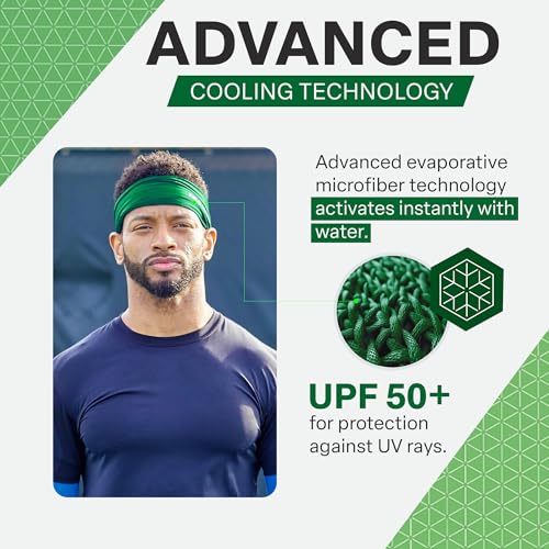 Image of COLD FACTOR Cooling Headband for Women and Men - UPF 50+ Advanced Evaporative Comfort, Instant Cooling Sweatband for Outdoor Sports, Fitness, Yoga, Hiking, Running, and Workout