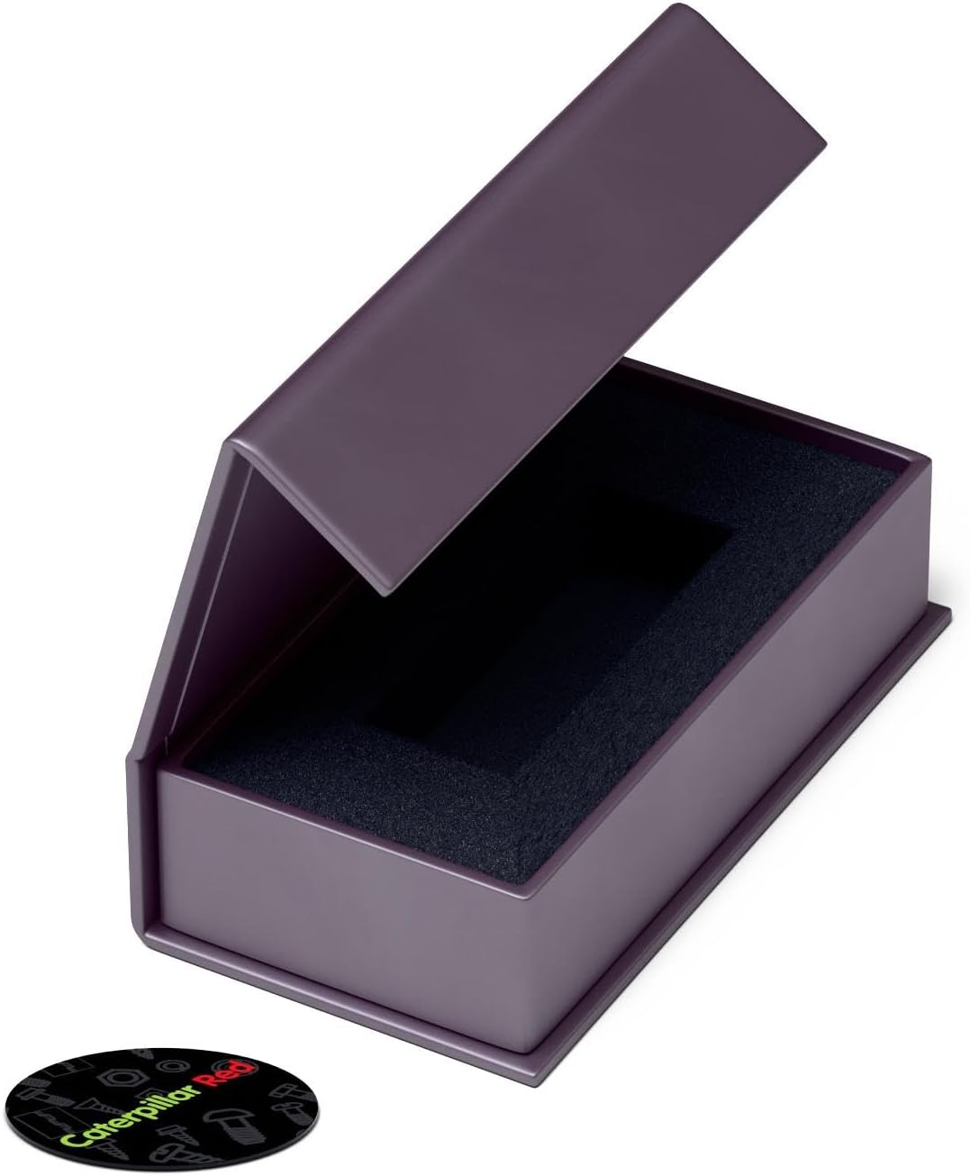 4 x Magnetic USB Presentation Gift Boxes, Dark Purple, for Flash Drives, Removable Drives, Wedding and Photography