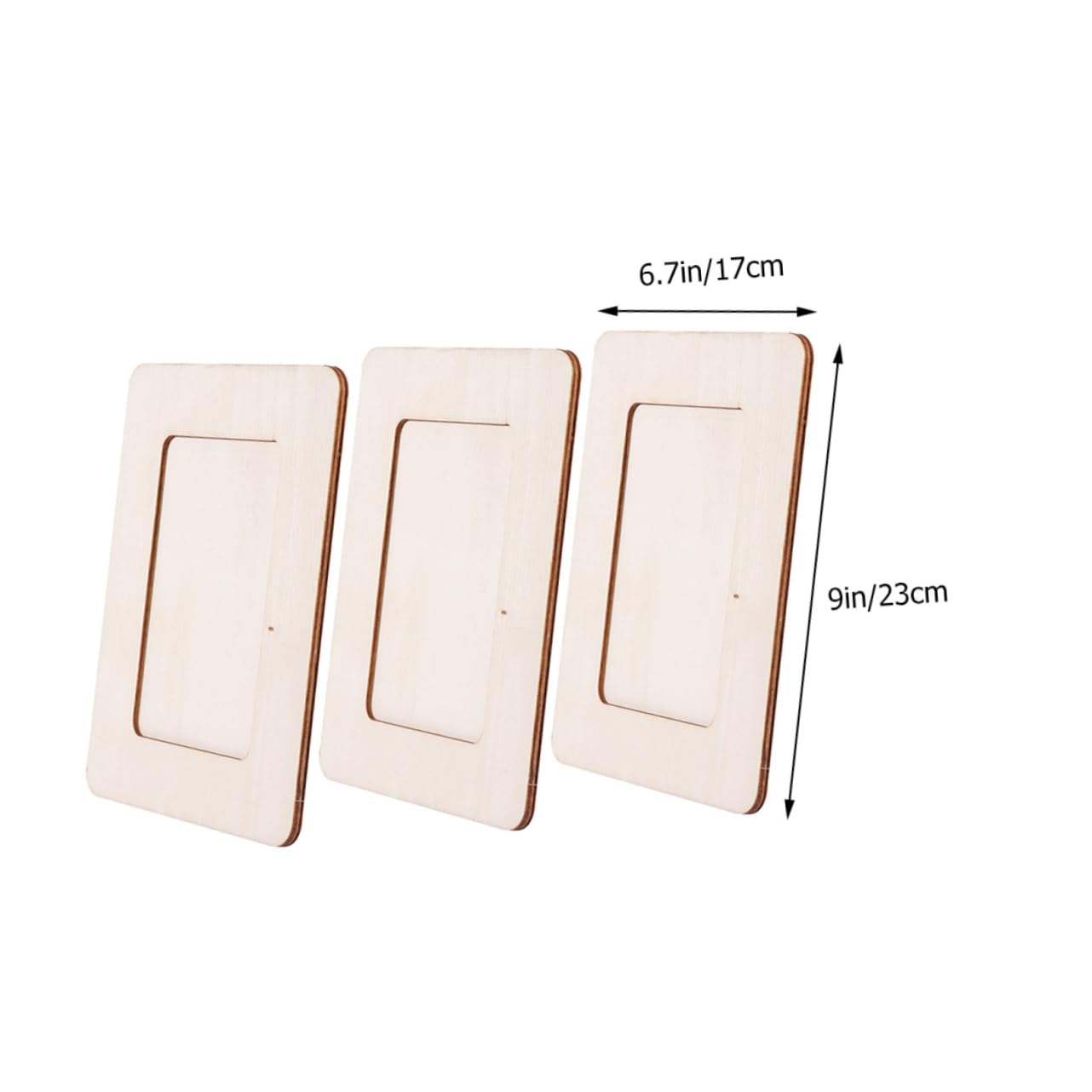 Lurrose Children's Artwork Frames 6 Inches DIY Wooden Frames Boys and Girls DIY Painting Natural Warm Design