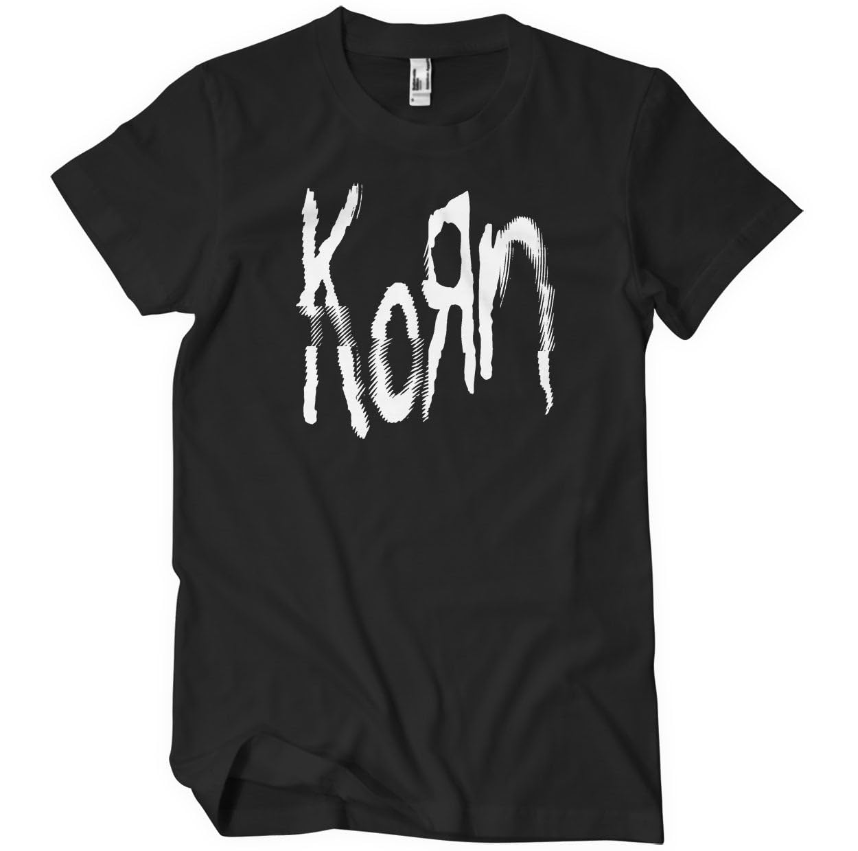 Korn Unisex Black Officially Licensed Glitch Logo Mens T-Shirt (Black), XXXX-Large