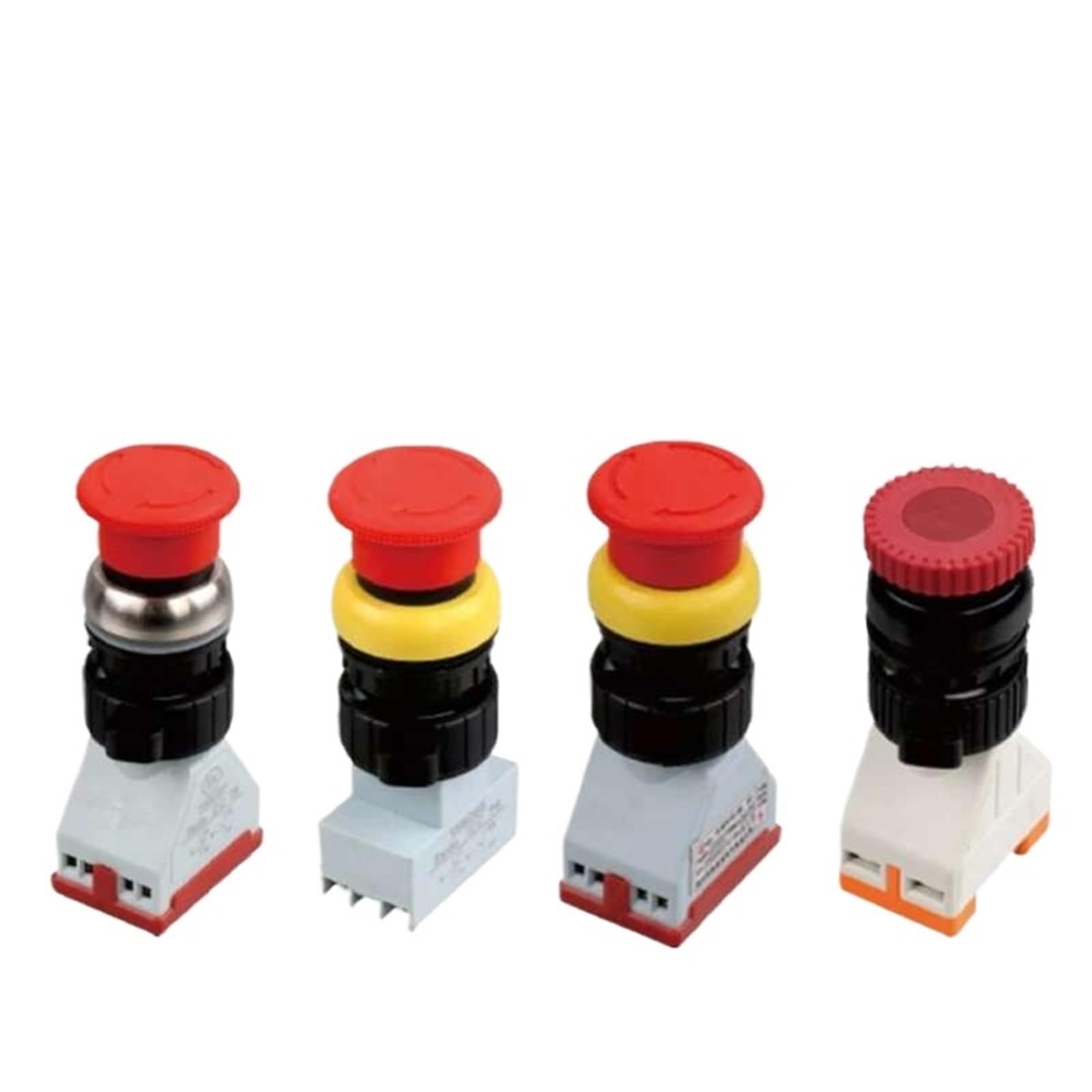 1 sztuka wyłącznik ciśnieniowy głowica awaryjna z metalową głowicą grzybkową 16A srebrny kontakt 30 mm NO NC (8050-Flat,1NO1NC)
