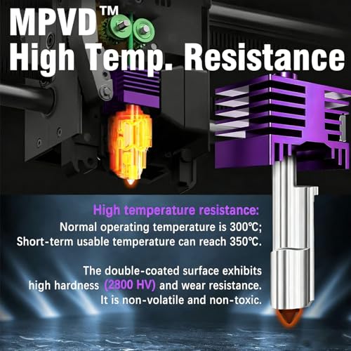 Buse en acier trempé pour éviter les obstructions de hotend