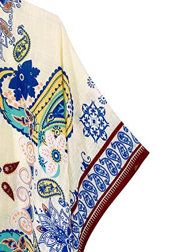 Image of Spicy Sandia Kimonos for Women Floral Beach Cover Up Loose Swimsuit Bathing Suit Coverup Cardigan for Summer Swimwear
