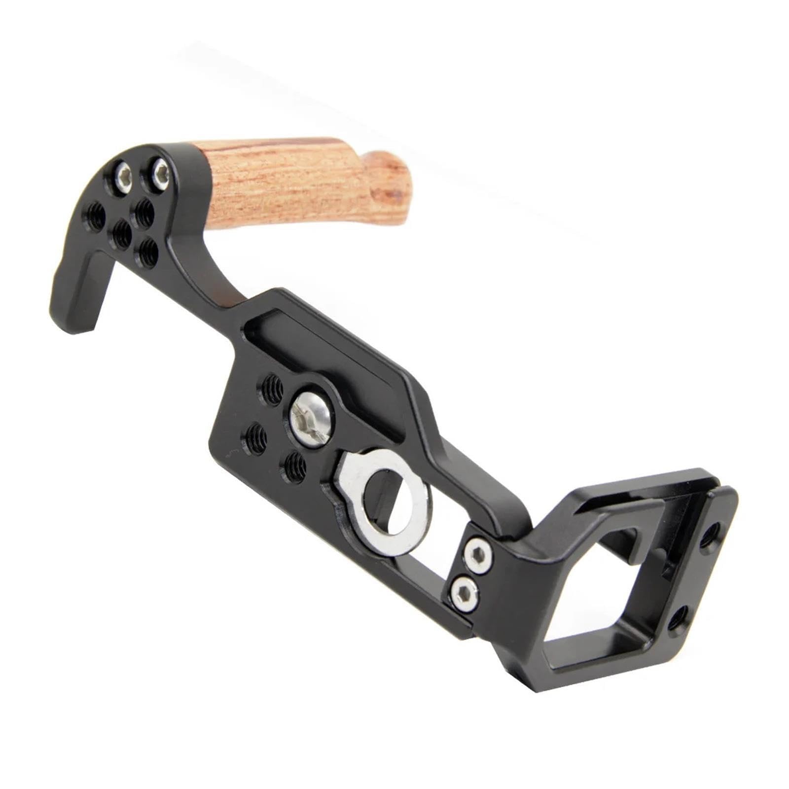 Piastra L a sgancio rapido, compatibile con Olympus, EM10IV | Base QR con manico in legno, staffa impugnatura, supporto treppiede, foro 1/4in, porta cold shoe