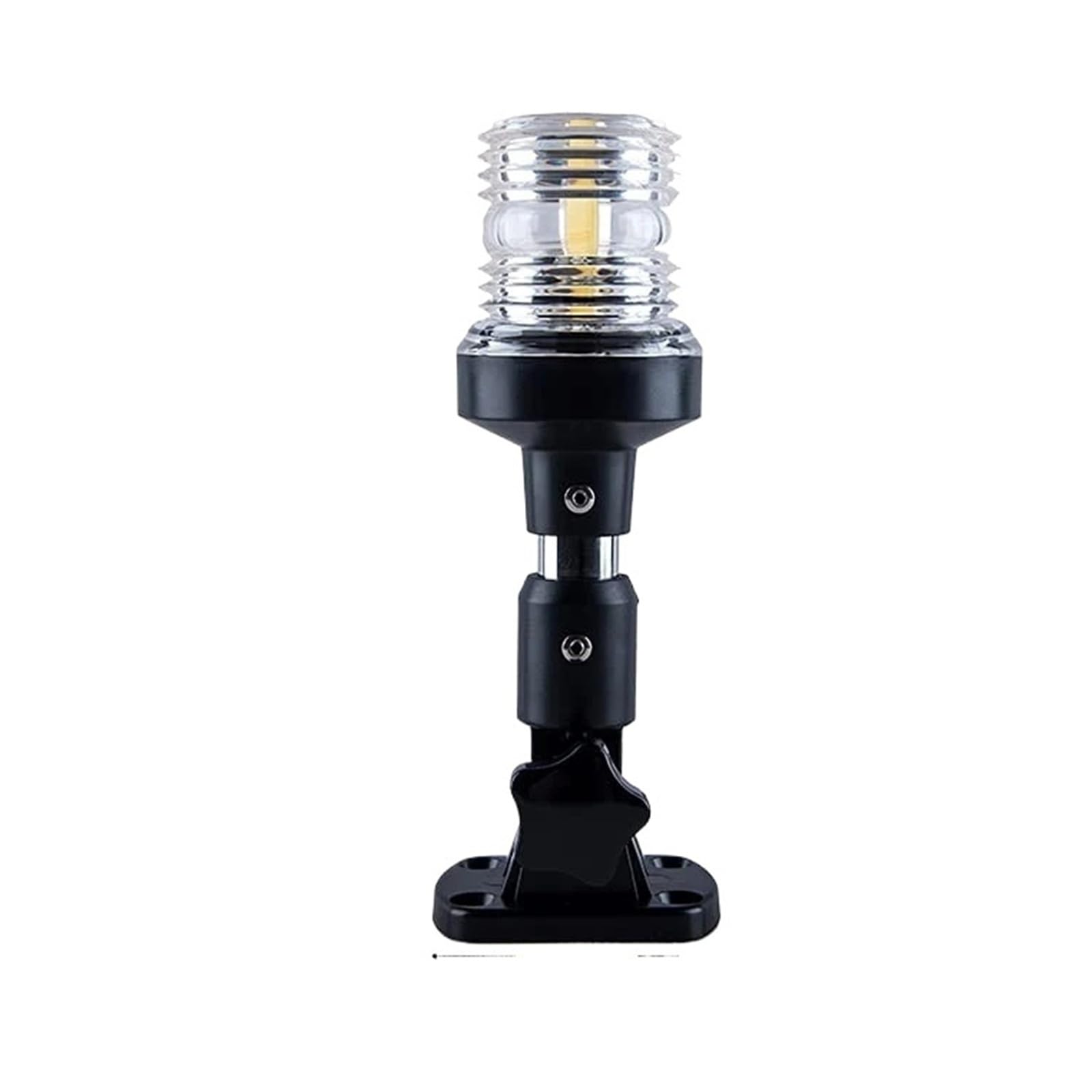 WXVFX 360 Degree White LED Fold Down Stern Lights Anchor Lights for Pontoons and Fishing Boats 6 Inch 9 Inch 12 Inch(2 lamp Beads)