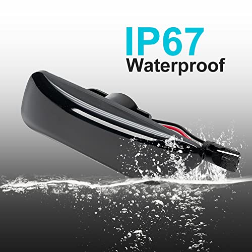 Nslumo Amber Led Side Marker Lights Replacement For 03-07 Vol-Vo Xc90 00-09 S60 Mk1 V70 Mk2 Smoked Lens Led Fender Turn Signal Blinker Repeater Indicator Lamps Oem Fit Parking Light Assembly #TOP6