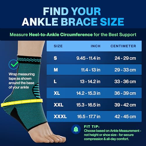 Modvel Foot & Ankle Brace Socks for Sprained Ankle Compression Sleeve - Plantar Fasciitis Relief Brace, Foot Support for pain Women & Men - Tendonitis & Arthritis Feet Sleeve, Stabilizing Ankles Wrap