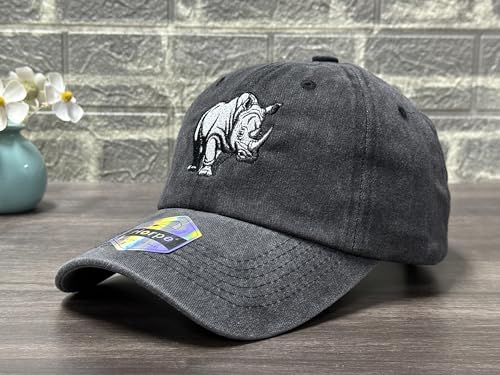 Image of Embroidered Animal Hat Gift for Men Women, Adjustable Baseball Cap | Animal Lover Collection, Casual Outdoor Wear, Breathable Cotton Fabric, Adjustable Buckle Closure