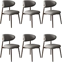 Vista 53 de YVYKFZD Dining Chairs Set, Upholstered Kitchen Chairs, Dining Room Chair with Wooden Legs and Curved Back, Leather Living Room Chair, for Offices