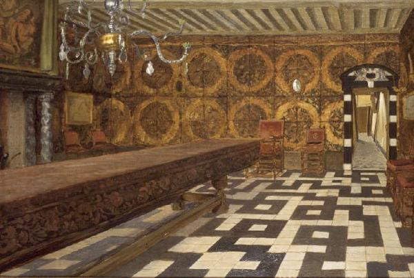 Toile peinture musée Plantin d'Anvers Charles Napier Hemy 60x90cm