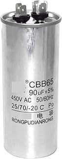 YALAZ CBB65 capacitor de início do compressor de ar condicionado 6/10/16/20/30/40/50/60/70/80UF 450V (tamanho: 60UF)