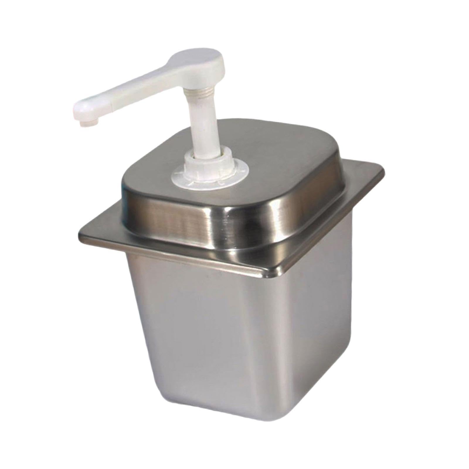 Distributeur de Sauce en Acier Inoxydable Durable, Pompe compacte pour Une Organisation optimale de la Cuisine. Distributeur de sirop de café à, Argent, 15cc
