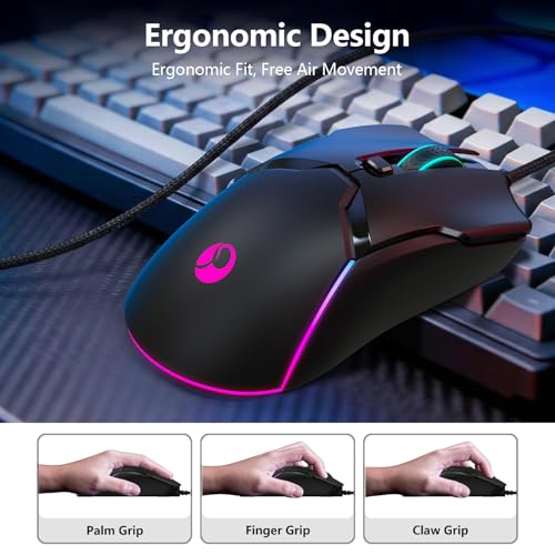Souris de jeu XT13 RVB pour optimiser votre espace de travail et gaming - 6