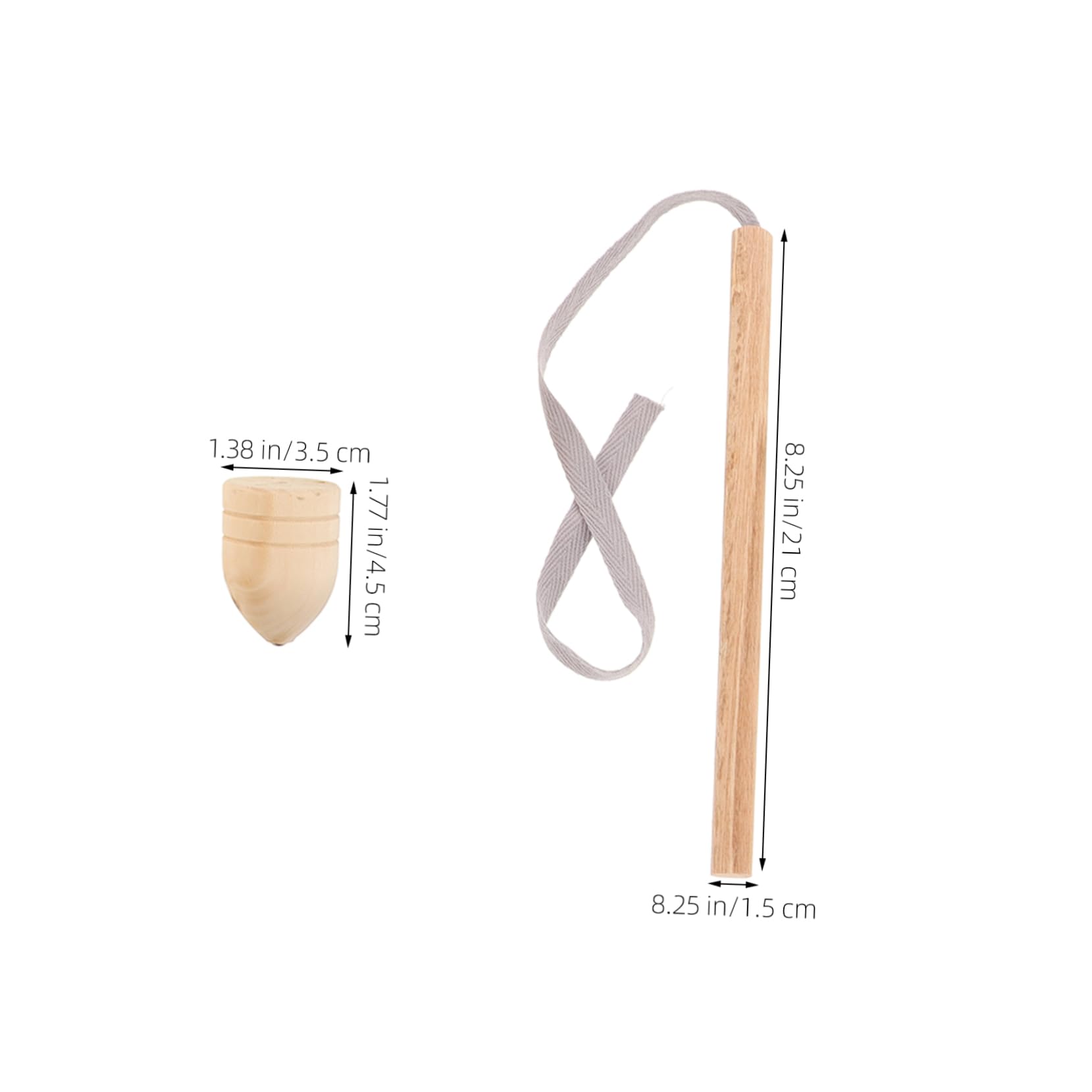 Toddmomy Wooden Gyro Toys Set of 2 Traditional Rotating Tops Boys and Girls Gyroscopes Hand Rotation Toy Ideal for Parties