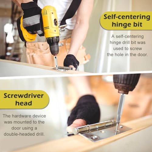 Door Hinge Jig, Door Hinge Router Template Fit 3”to 5” Length and 1/4” Or 5/8” Thickness, Doo r Hing e Installation Kit Doo r Hing e Slotting Mortiser Tool(Color:Green)