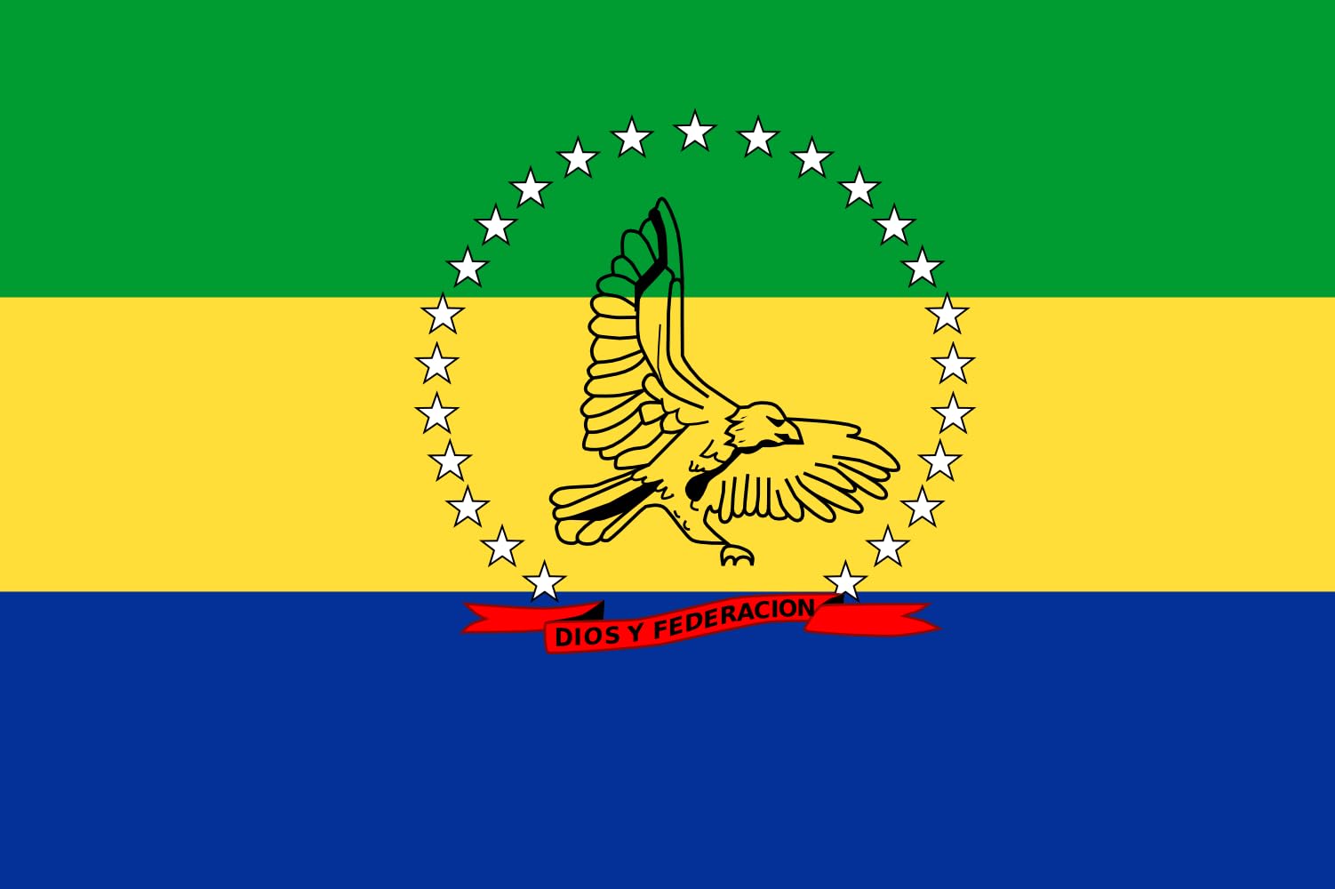 Drapeau Falcón State 1970-2006 grand format emblème historique