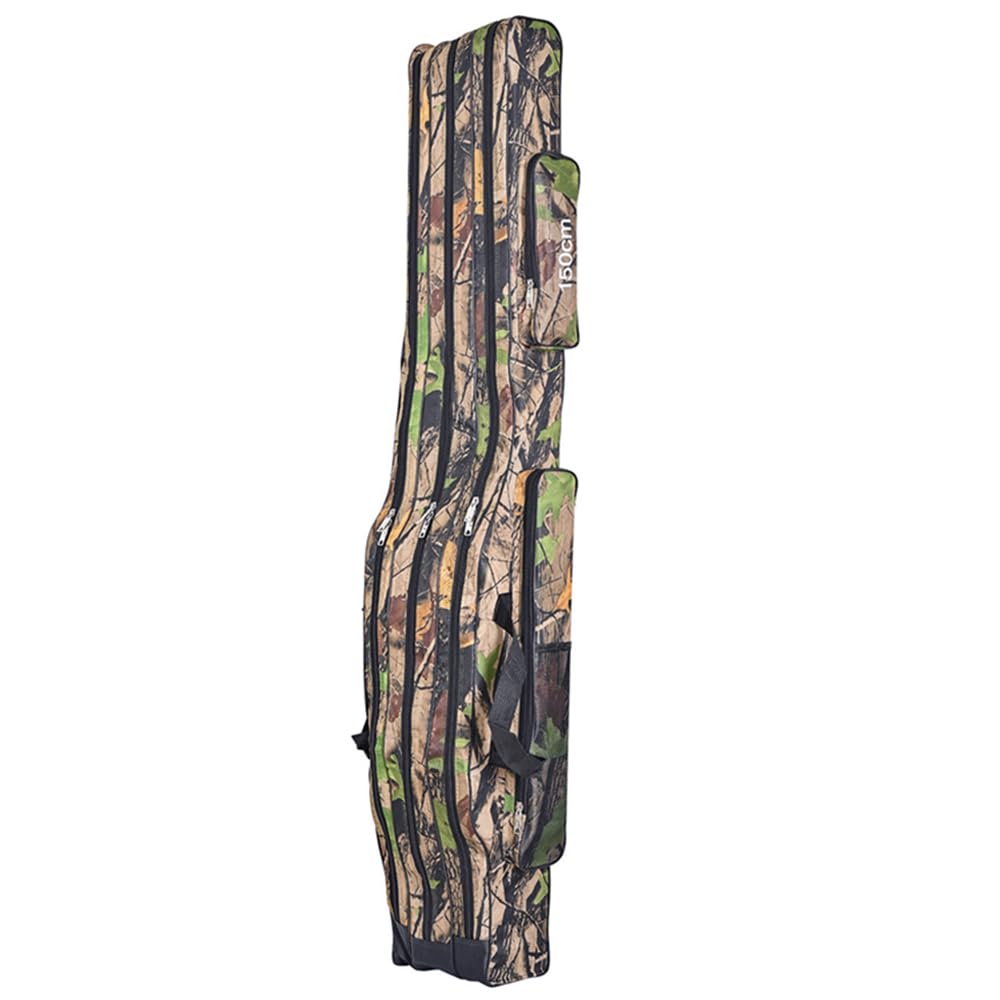 SEIWEI Sac de pêche portable 120 cm camouflage pour canne et moulinet
