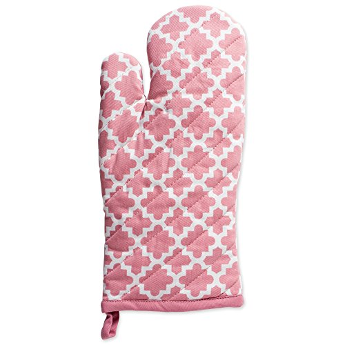 Dii Lattice Basics Collection Kitchen Essentials, Oven Mitt & Potholder Set, Rose Pink, 2, Piece #TOP3