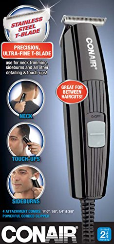 Conairman Trim Up, Hair Clippers For Men, Corded Detail Hair Clipper Home Hair Cutting Kit #TOP1