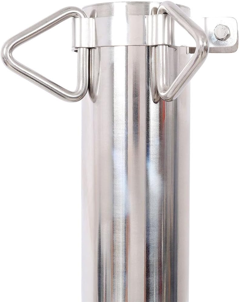 8FT Decor Shade Sail Poles, Heavy Duty Stainless Steel Pole with Base Plate & Height-Adjustable Shade Sail Canopy Post,Suitable for Garden,Yard,Patio,Playground,12FT