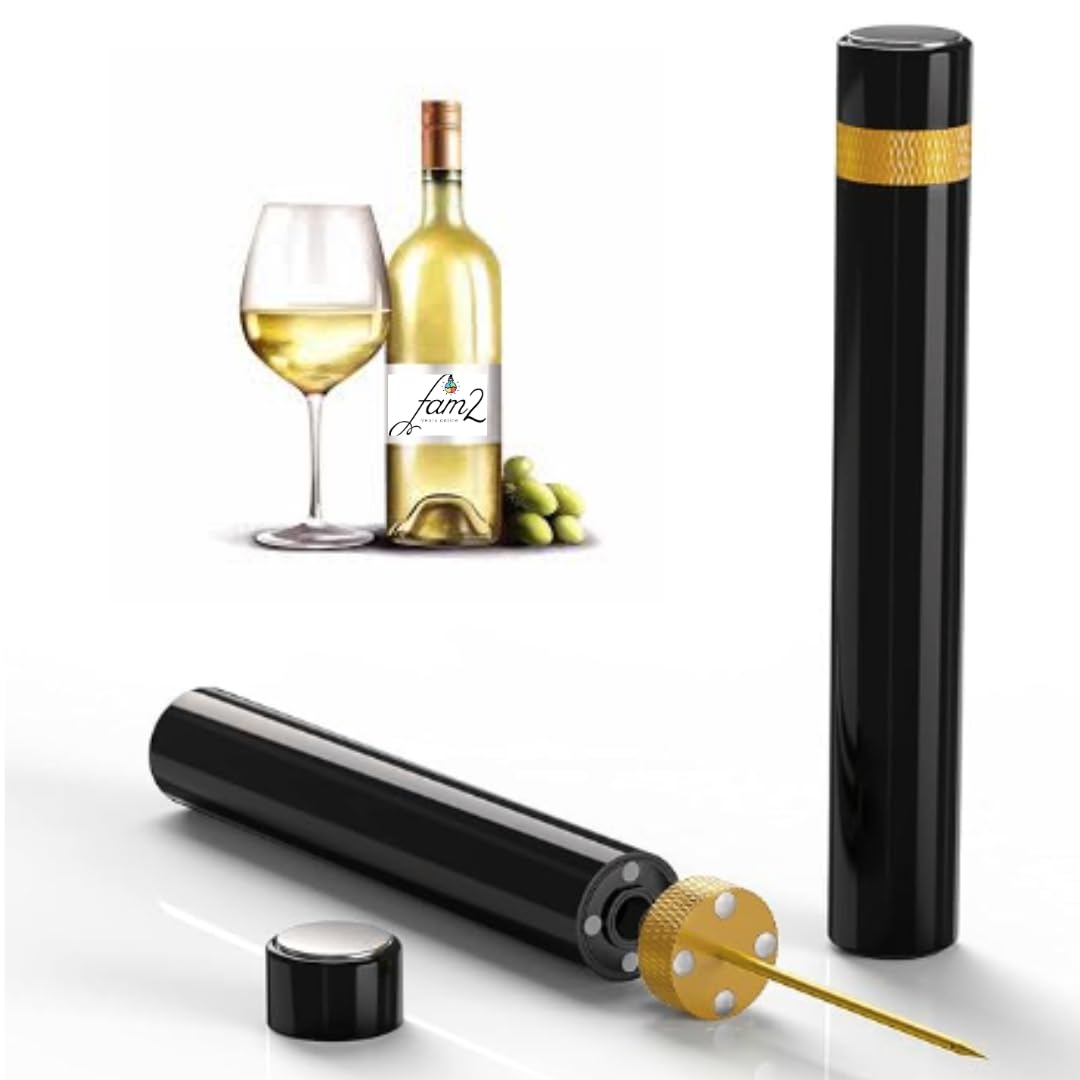Abridor de Botellas y Sacacorchos Profesional en Acero Inoxidable | Sistema de Bombeo a Presión de Aire | Abrebador de Vino con Sistema de Bombeo | Fácil de Usar y Duradero