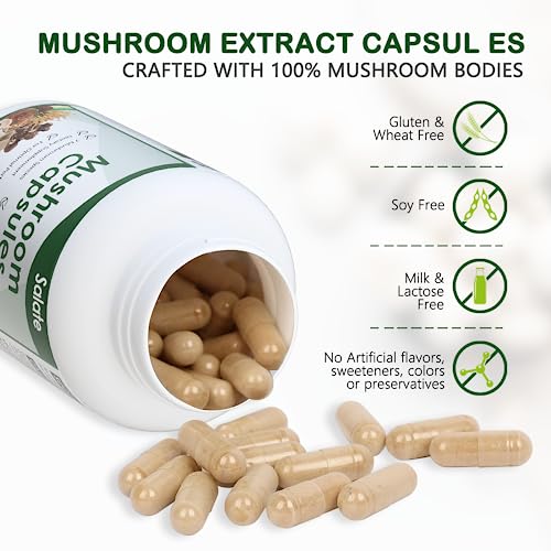 Salate Lion's Mane Supplement Organic Mushroom Extract for Memory and Focus - Image 3