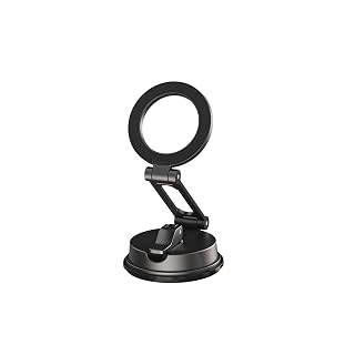 WIWU for MagSafe Car Mount Magnetic Phone Holder 360°Rotation Suction Cup Phone Mount for Car Foldable Adjustable Stable Cradle Compatible with iPhone 16/15/14/13/12 Series Android - Amazon product rated Grade B