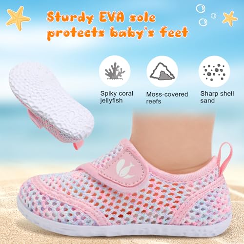 Image of FEETCITY Toddler Water Shoes Boys Girls Swim Shoes Quick Dry Kids Aqua Socks Barefoot for Beach Swimming Pool