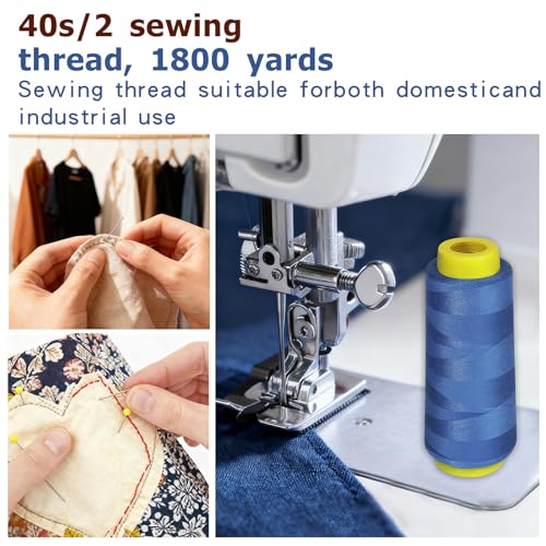 12 conos de hilo para overlock 1800 yardas cada uno miniatura 3
