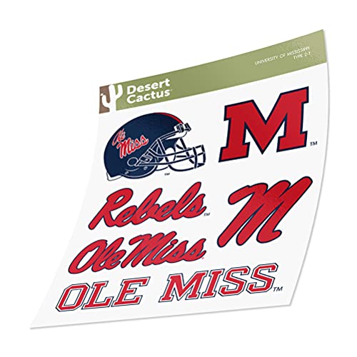 University-of-Mississippi-Sticker-Rebels-Ole-Miss-U-of-M-Stickers-Vinyl-Decals-Laptop-Water-Bottle-Car-Scrapbook-T2-Type-2