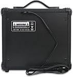 20W Pro Electric Guitar Black Amplifier Amp Practice Small Portable Travel Mini with Headphone Jack Aux Distortion Gain Treble Bass Volume Jack With 3 Meters Cable Audio Adapter Guitar Picks