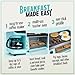 Nostalgia 3-in-1 Breakfast Station - Includes Coffee Maker, Non-Stick Griddle, and 4-Slice Toaster Oven - Versatile Breakfast Maker with Timer - Aqua