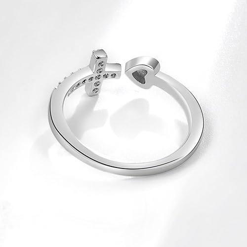 Miniatura 5 de 925 Sterling Silver Ring Minimalist Adjustable Rings Band Handmade Rings for Women Girls (Color 3)