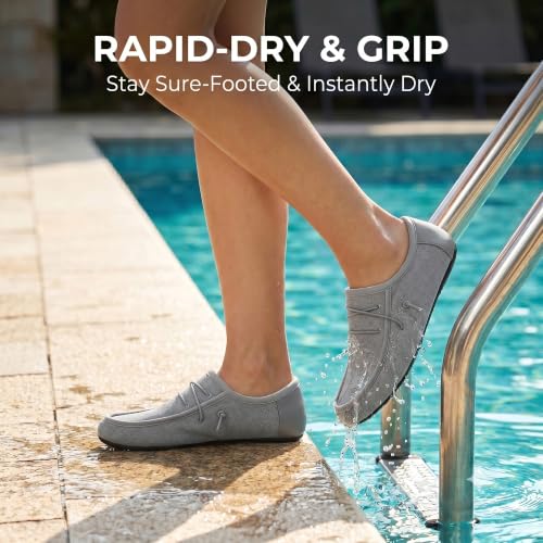 Image of JACKSHIBO Water Shoes for Women Men Quick-Dry Swim Shoes Beach Water Socks