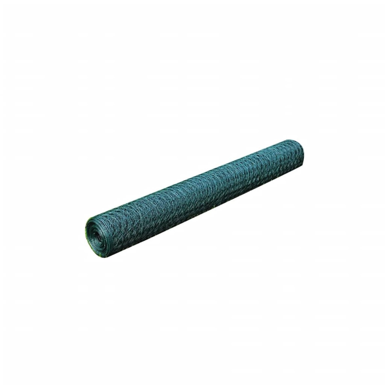 Recinzione in Rete per Pollaio Rivestita in PVC 25x0,5 m Verde,Recinzione in Rete per Pollaio,Recinzioni per Pollaio,Rete per Pollame-140404