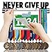 Lapetale Fashion Never GIVE UP Race Bib Medal Hanger Holder Display Wall Rack in 16