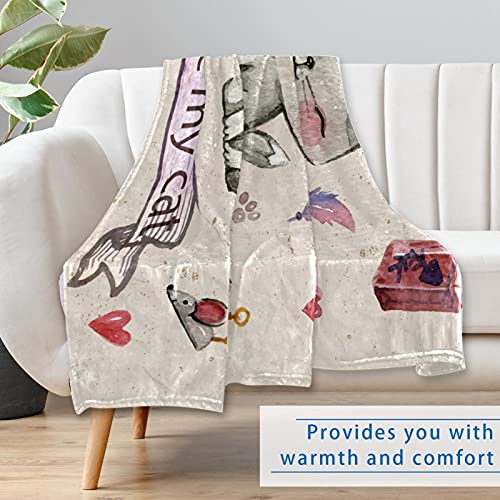 Couverture chat contre le froid plaid l&eacute;ger lit et canap&eacute; - 7