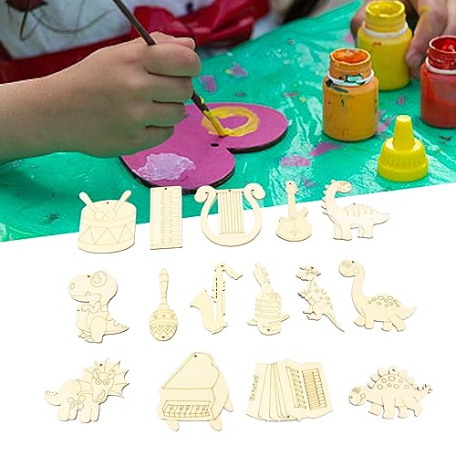Pingente de Grafite de Madeira, Ornamento de Pintura DIY Leve, Instrumento Musical Educacional Multi