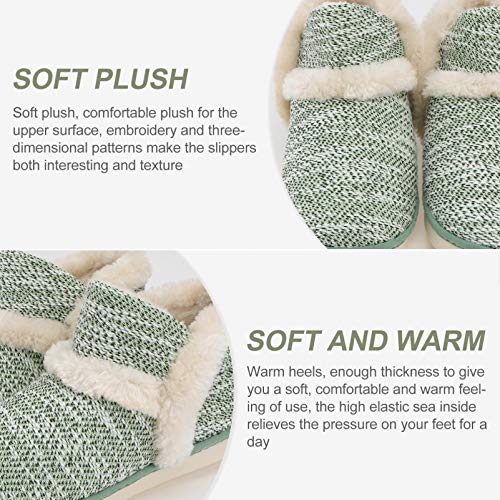 Vaguelly 1pair Couple Warm Cotton Shoes Thickened Household Slippers for Women Soft Breathable and Sweat-absorbing Comfortable Indoor Floor Shoes Cozy Touch for Home Use3