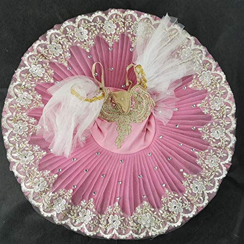 DDBAKT Tutú de ballet profesional blanco Cover