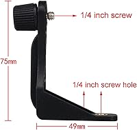 Vista 6 de VBESTLIFE Soporte binocular, en forma de L, trípode binocular estable, adaptador de montaje para observación de aves, estrella, luna